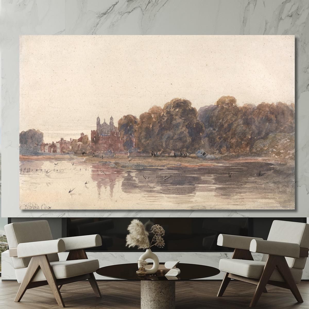 Eton From The Thames David Cox dcx14 canvas print 