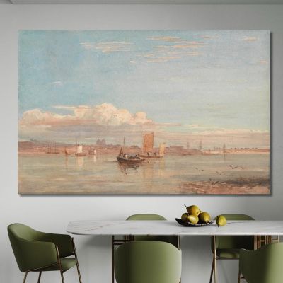 Greenwich Hospital From Woolwich Reach David Cox dcx19 canvas print 