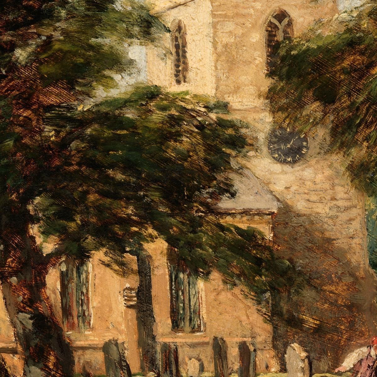 Harborne Church Near Birmingham David Cox dcx21 canvas print