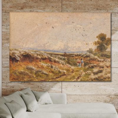 Heath Scene David Cox dcx24 canvas print 