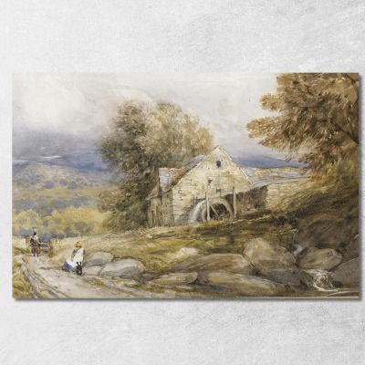 Overshot Mill North Wales David Cox dcx38 canvas print 
