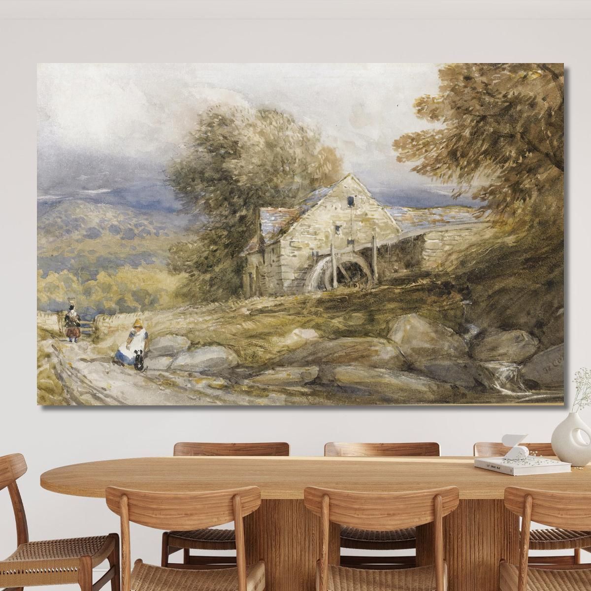 Overshot Mill North Wales David Cox dcx38 canvas print 