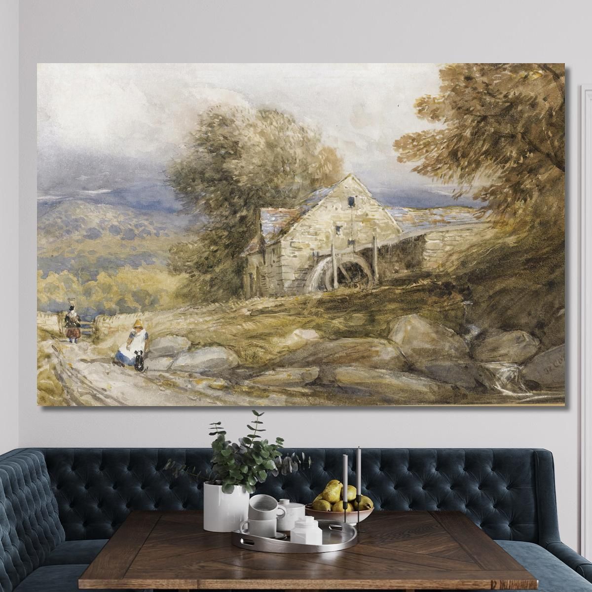 Overshot Mill North Wales David Cox dcx38 canvas print 