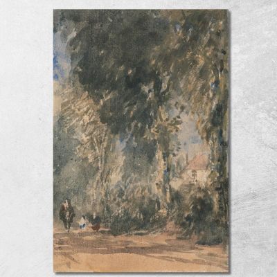 The Abbey Gates Looking To Greenfield House David Cox dcx43 canvas print 