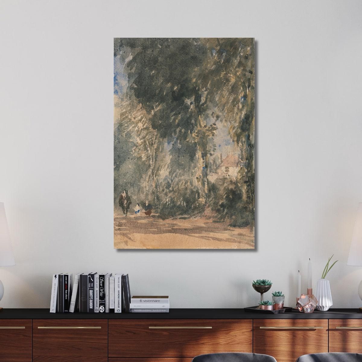 The Abbey Gates Looking To Greenfield House David Cox dcx43 canvas print 