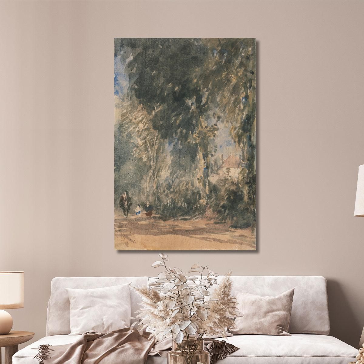 The Abbey Gates Looking To Greenfield House David Cox dcx43 canvas print 