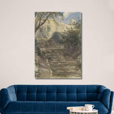 Tuintrap Bij Haddon Hall Derbyshire David Cox dcx53 canvas print 