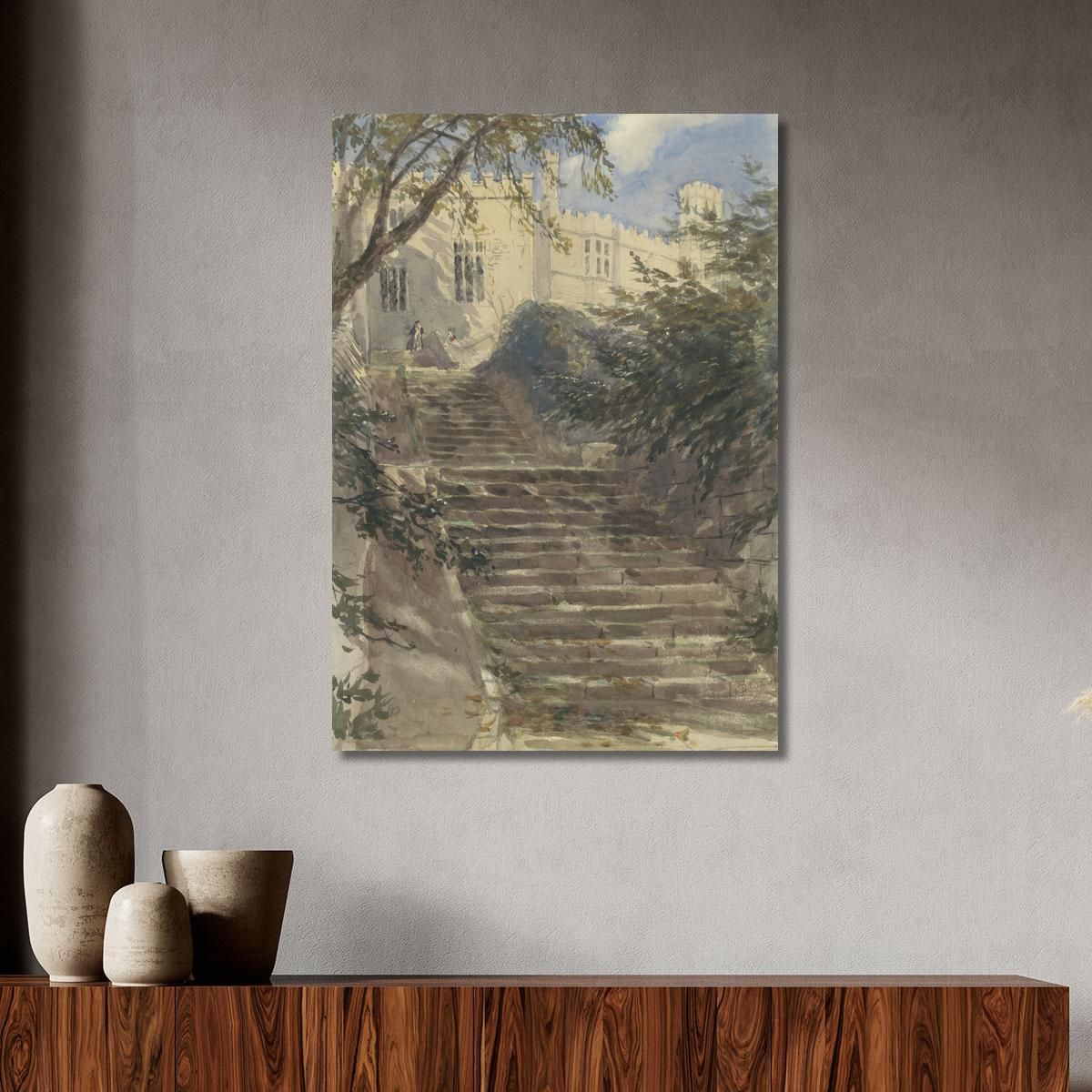Tuintrap Bij Haddon Hall Derbyshire David Cox dcx53 canvas print 