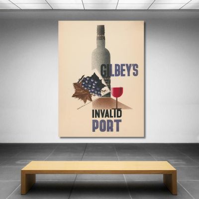 Gilbey'S Invalid Port. D 174 Edward McKnight Kauffer emk4 canvas print 