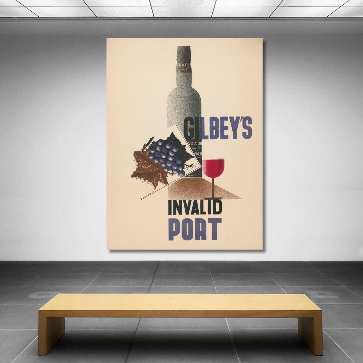 Gilbey'S Invalid Port. D 174 Edward McKnight Kauffer emk4 canvas print 