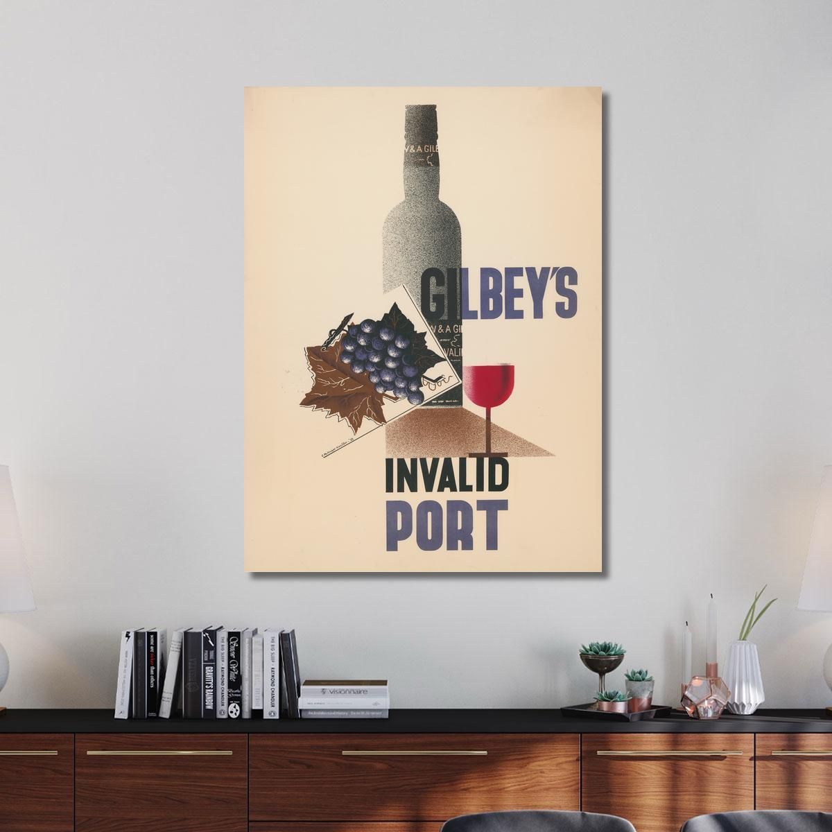 Gilbey'S Invalid Port. D 174 Edward McKnight Kauffer emk4 canvas print 