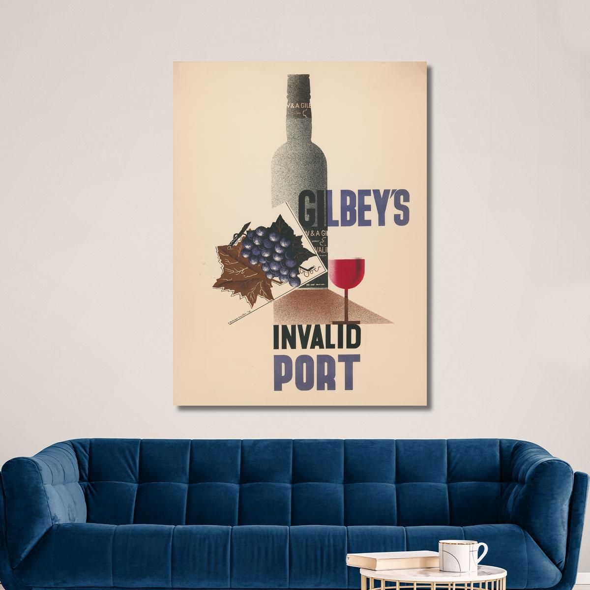 Gilbey'S Invalid Port. D 174 Edward McKnight Kauffer emk4 canvas print 