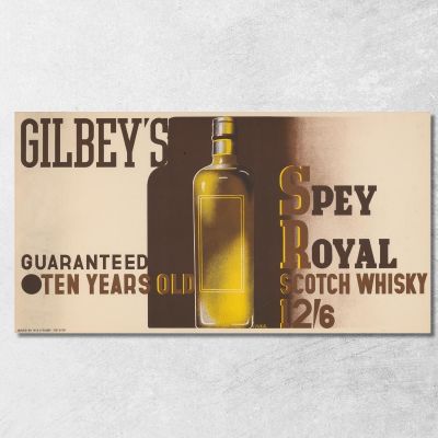 Gilbey'S Spey Royal Scotch Whiskey Edward McKnight Kauffer emk6 canvas print 