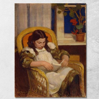Girl Reading Eero Järnefelt ejr12 canvas print 