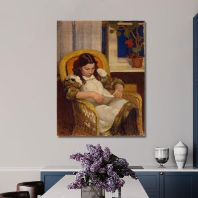 Girl Reading Eero Järnefelt ejr12 canvas print 
