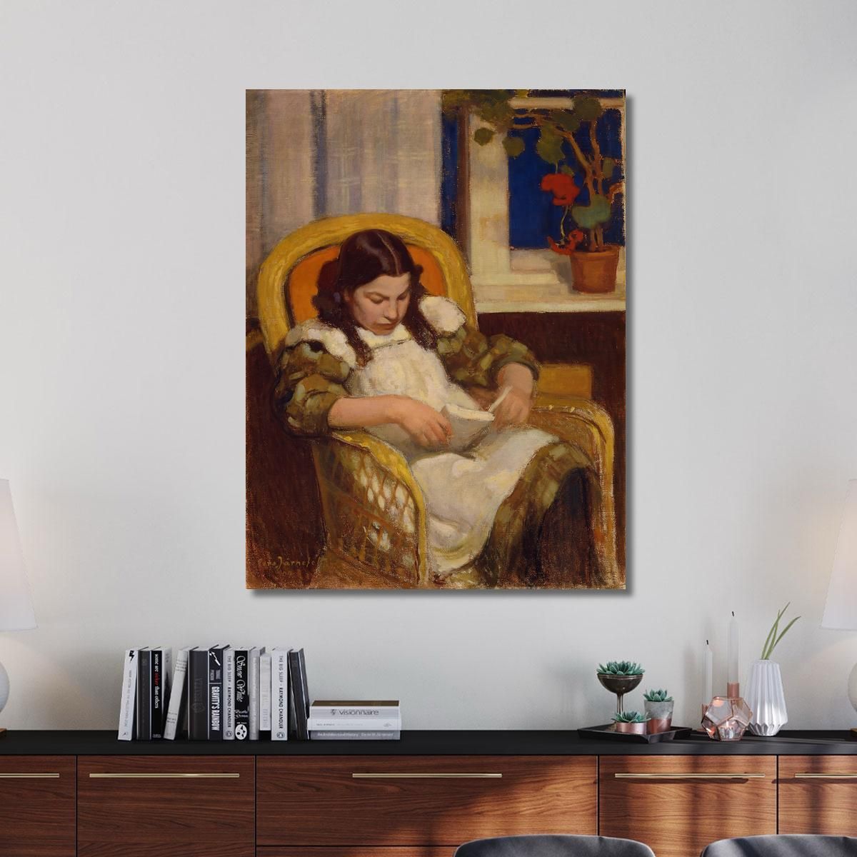 Girl Reading Eero Järnefelt ejr12 canvas print 