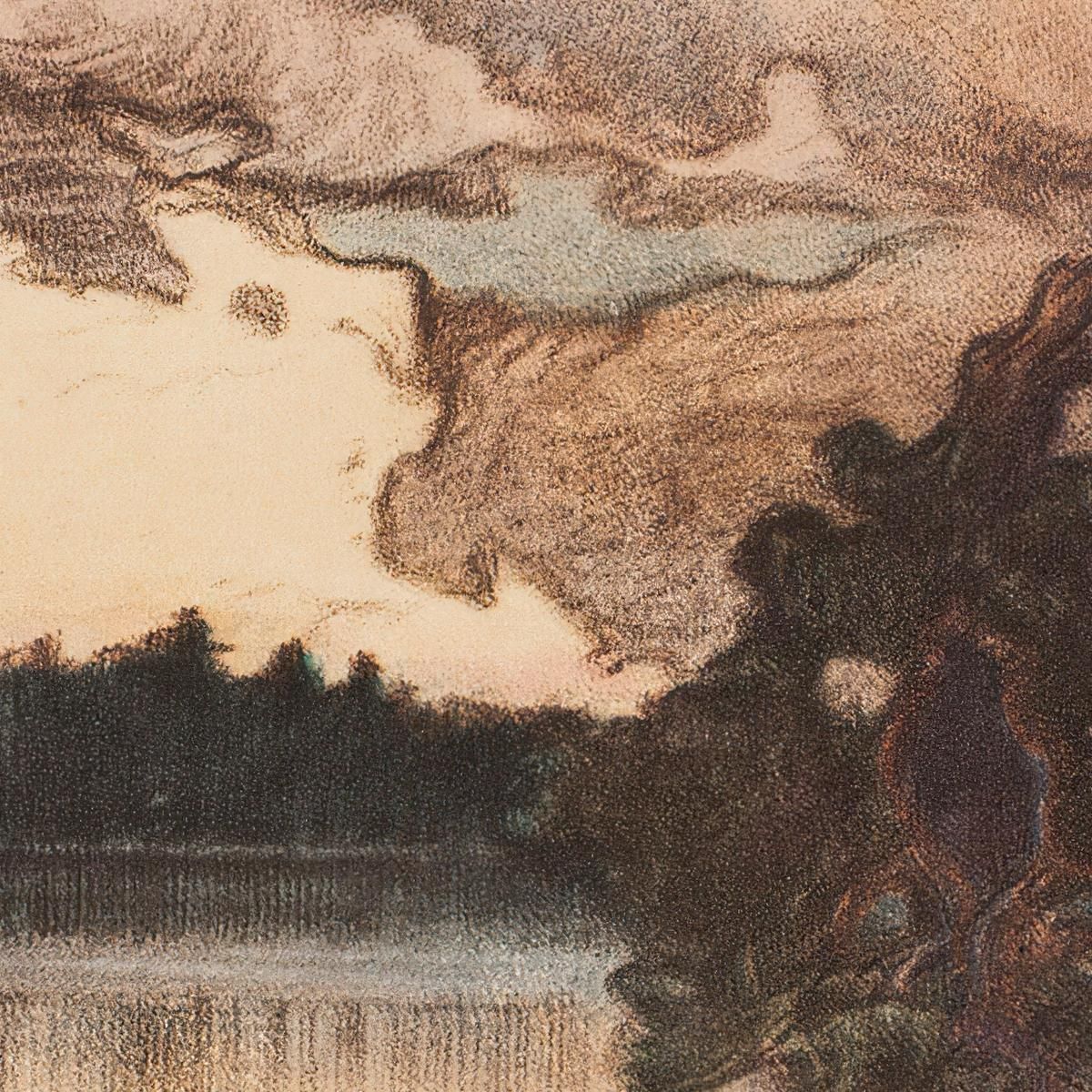 Lake Landscape At Sunset Eero Järnefelt ejr18 canvas print