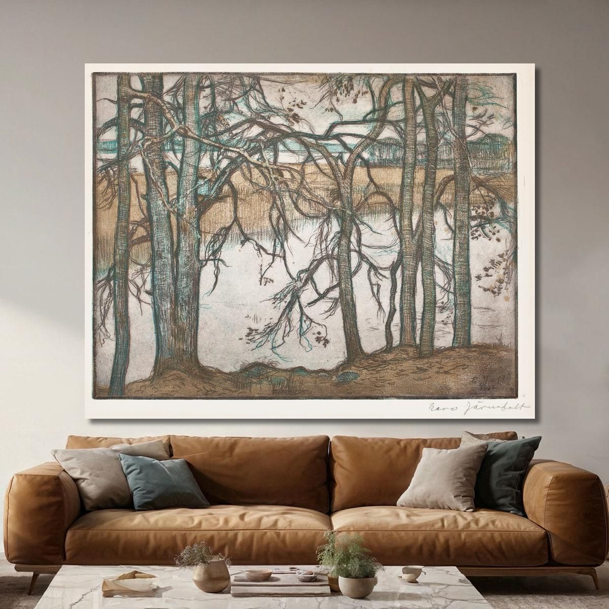 Lake Shore With Reeds Eero Järnefelt ejr21 canvas print 