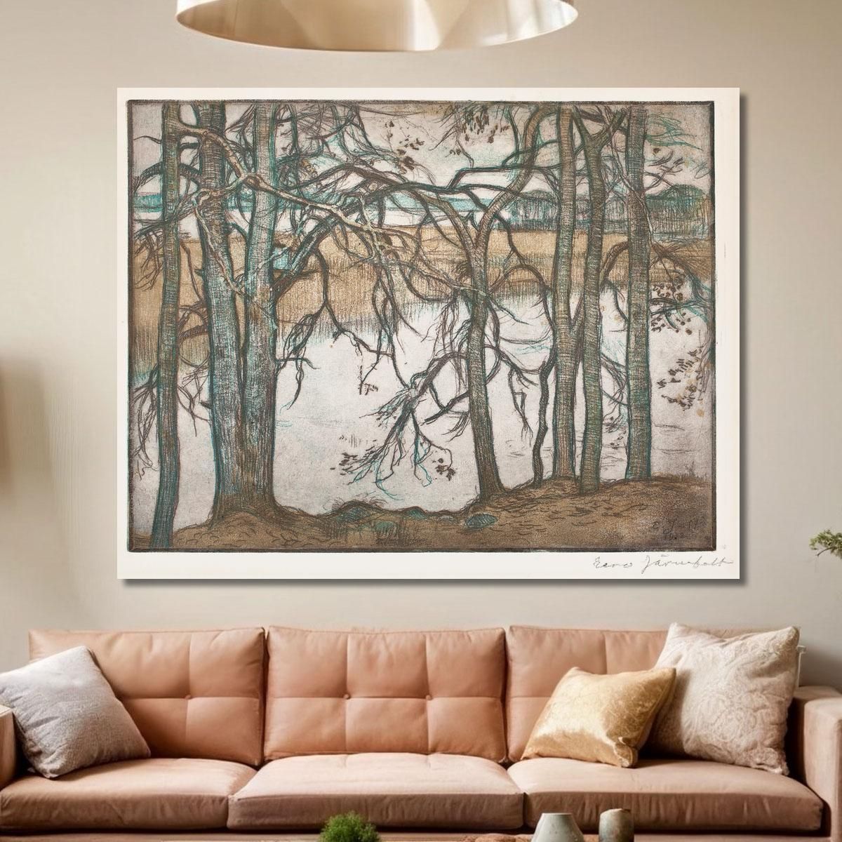 Lake Shore With Reeds Eero Järnefelt ejr21 canvas print 