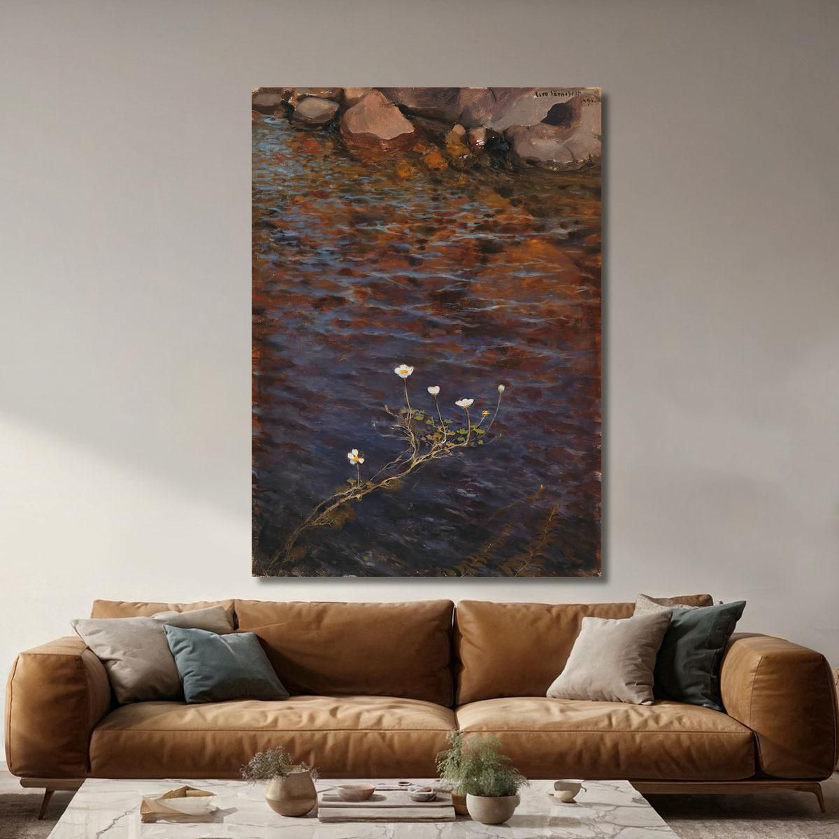 Pond Water Crowfoot Eero Järnefelt ejr26 canvas print 