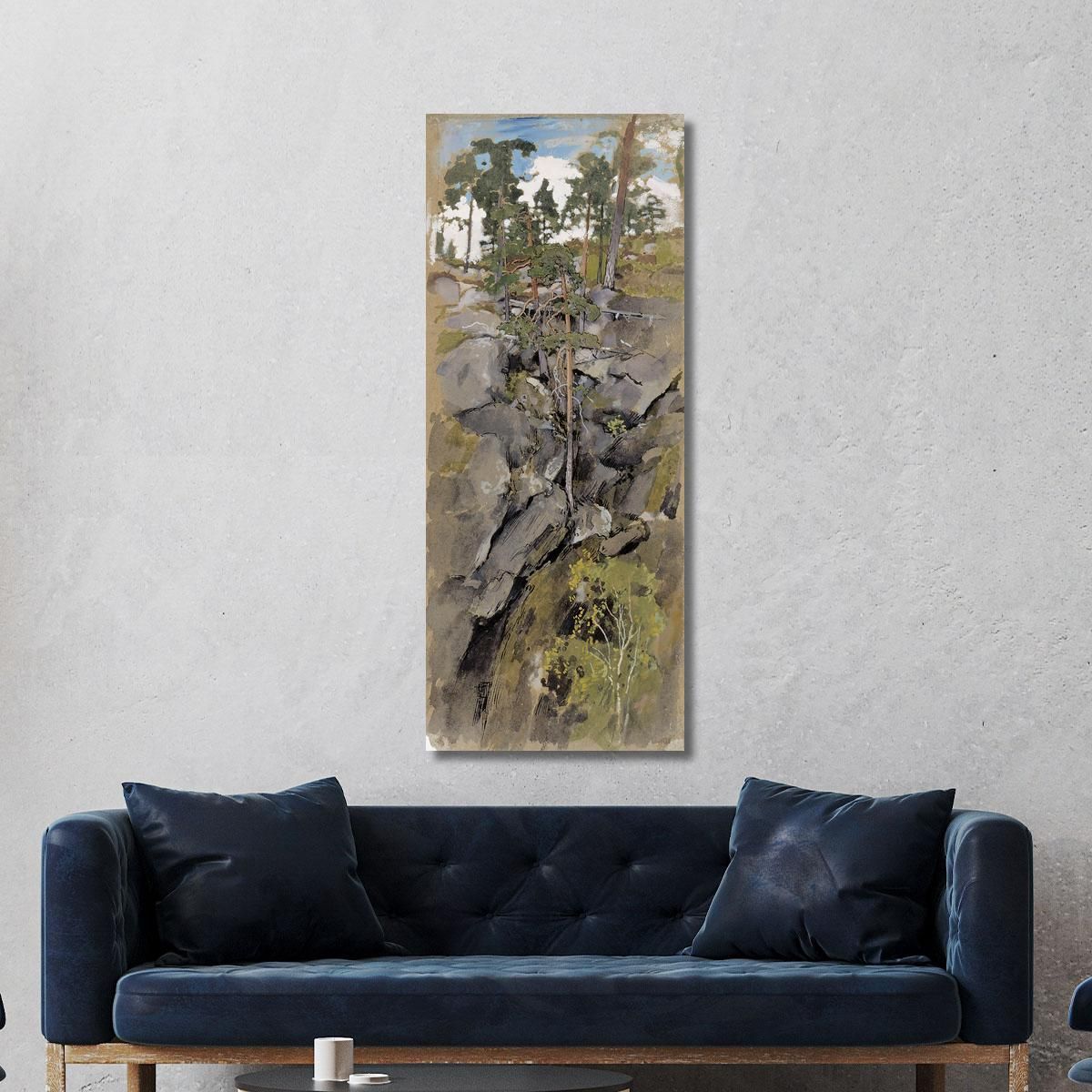 Rocky Forest Eero Järnefelt ejr32 canvas print 