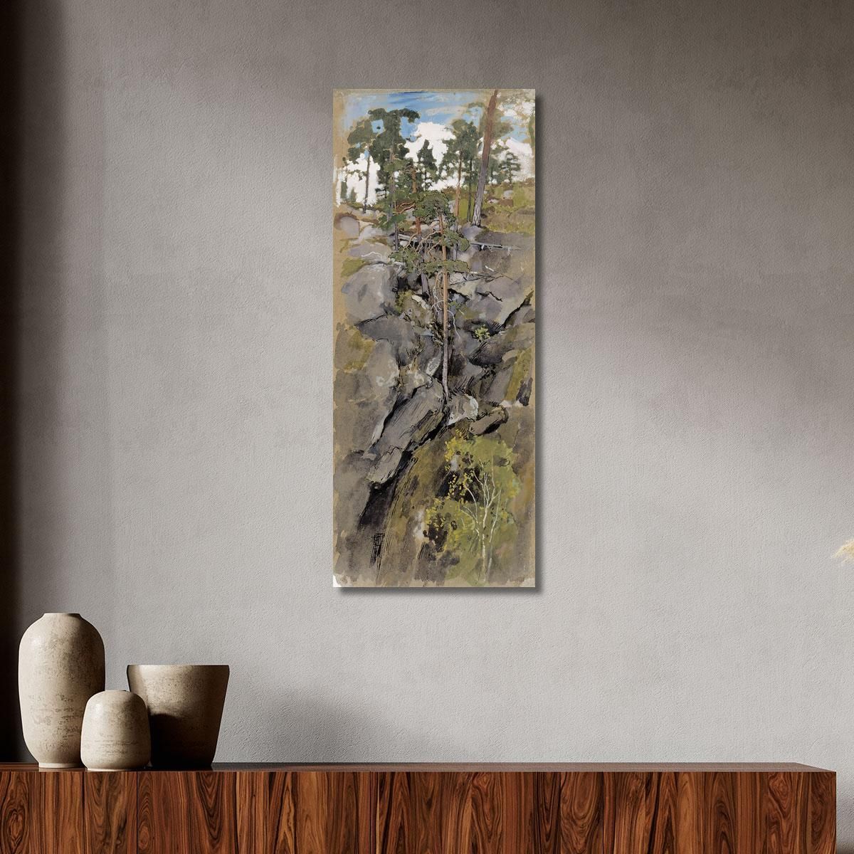 Rocky Forest Eero Järnefelt ejr32 canvas print 