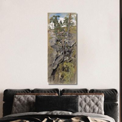 Rocky Forest Eero Järnefelt ejr32 canvas print 