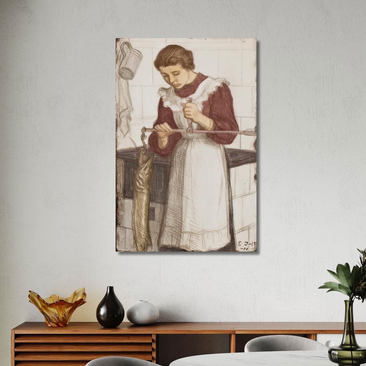 Weighing The Pike 2 Eero Järnefelt ejr40 canvas print 