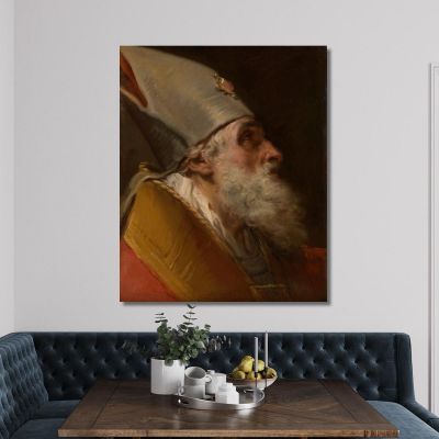 Head Of A Bishop Gaetano Gandolfi ggn3 canvas print 