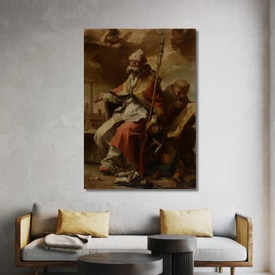 Saints Petronius Of Bologna And Bernardin Of Siena Gaetano Gandolfi ggn10 canvas print 
