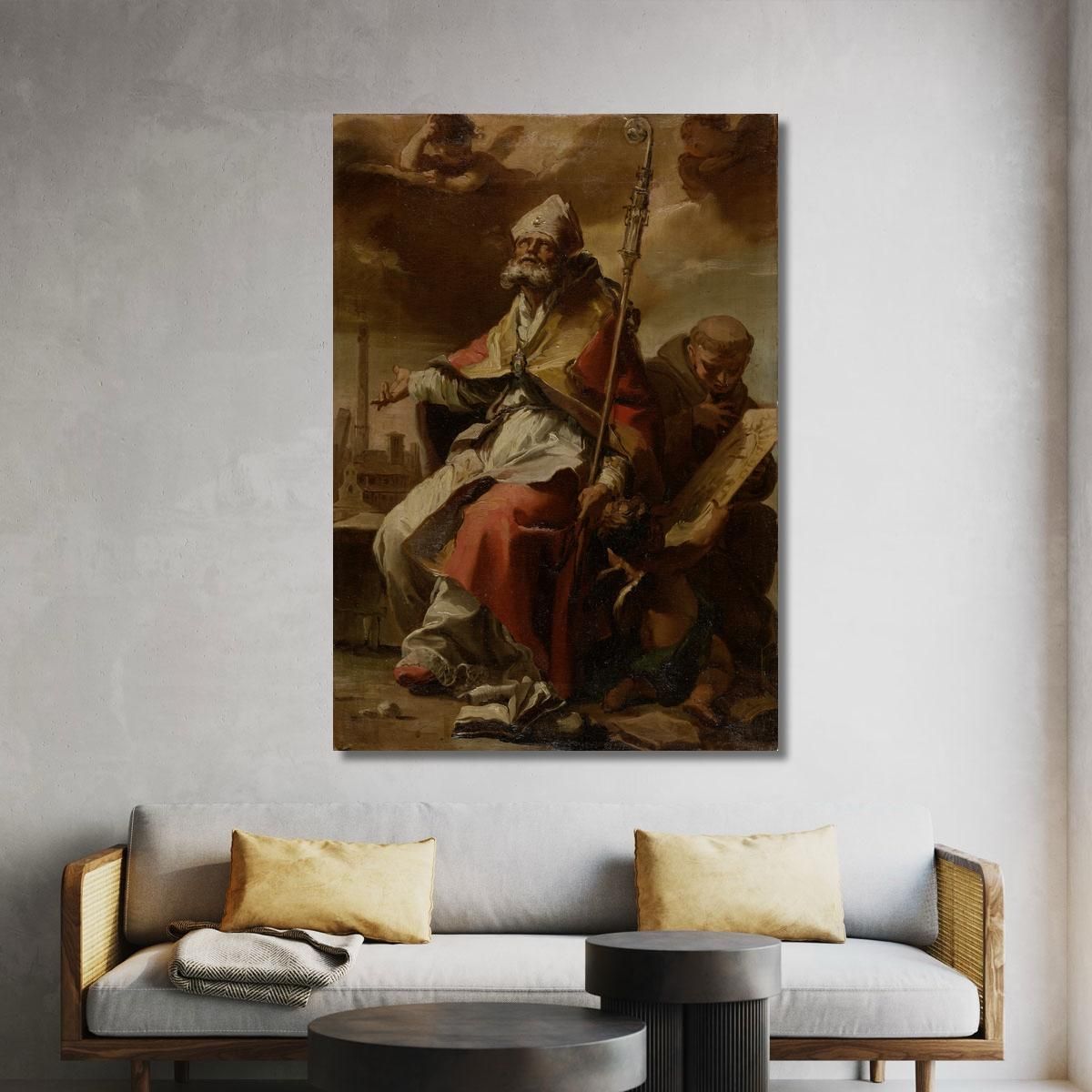 Saints Petronius Of Bologna And Bernardin Of Siena Gaetano Gandolfi ggn10 canvas print 