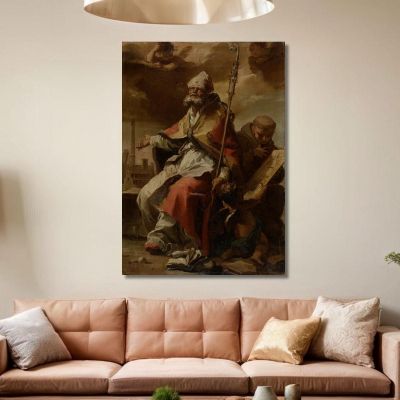Saints Petronius Of Bologna And Bernardin Of Siena Gaetano Gandolfi ggn10 canvas print 