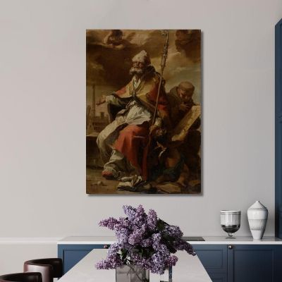 Saints Petronius Of Bologna And Bernardin Of Siena Gaetano Gandolfi ggn10 canvas print 