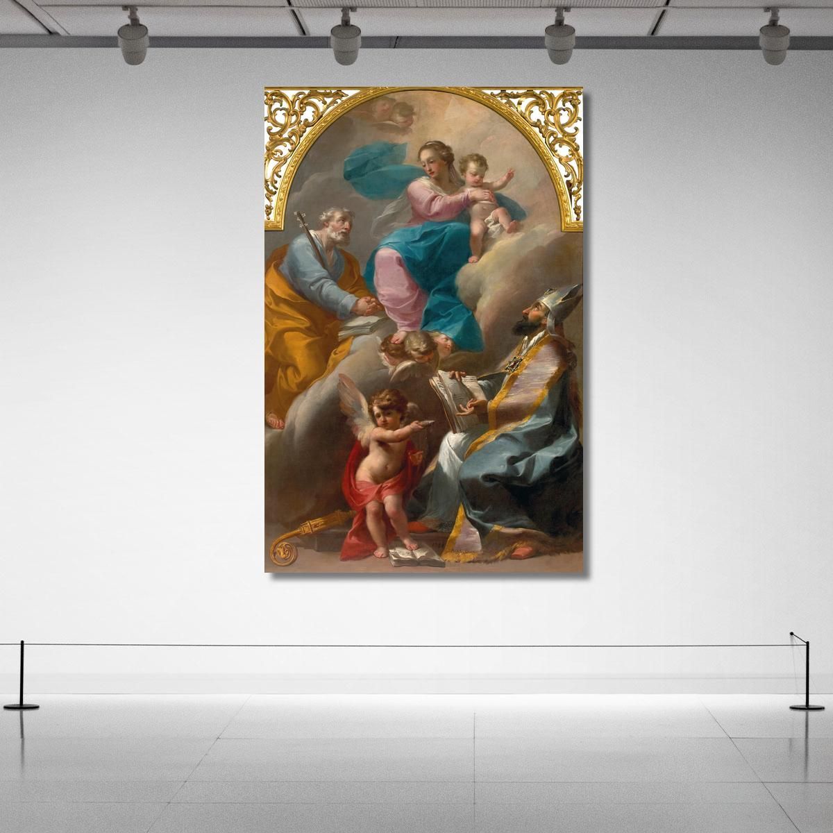 The Holy Family With Saint Augustine Gaetano Gandolfi ggn13 canvas print 