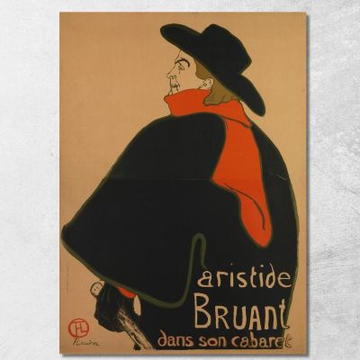 Aristide Bruant In His Cabaret Henri de Toulouse-Lautrec htl7 canvas print 