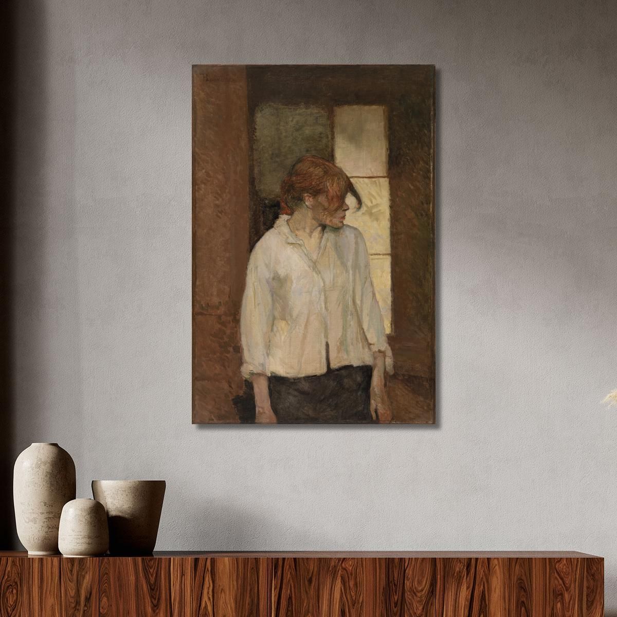 At Montrouge Rosa La Rouge Henri de Toulouse-Lautrec htl9 canvas print 