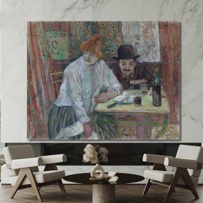 At The Café La Mie Henri de Toulouse-Lautrec htl10 canvas print 
