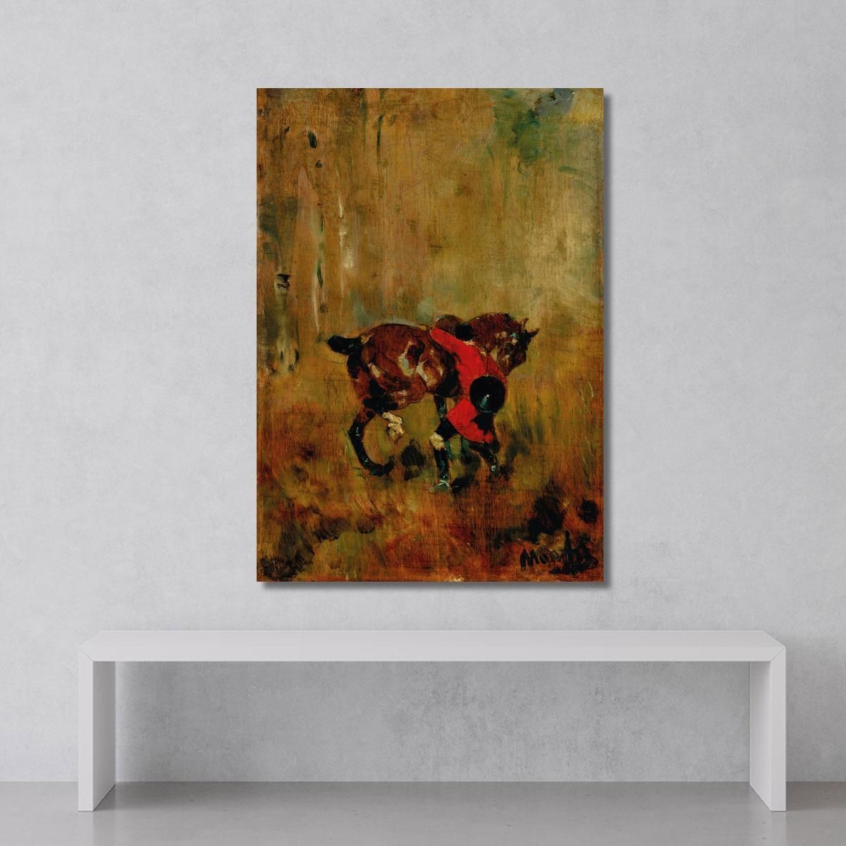 Hunting Rider Checking His Horse Henri de Toulouse-Lautrec htl27 canvas print 