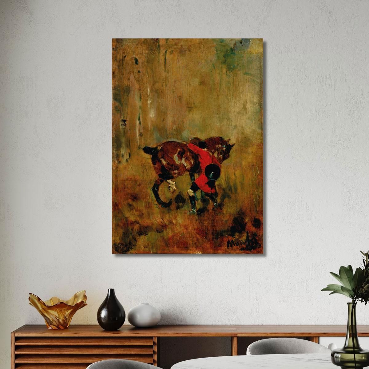 Hunting Rider Checking His Horse Henri de Toulouse-Lautrec htl27 canvas print 