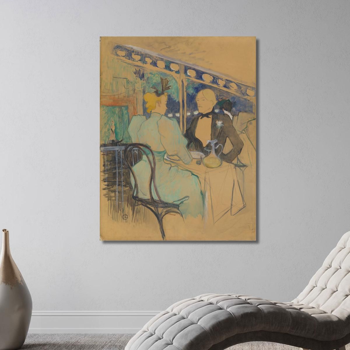 Fashionable People At Les Ambassadeurs Henri de Toulouse-Lautrec htl38 canvas print 