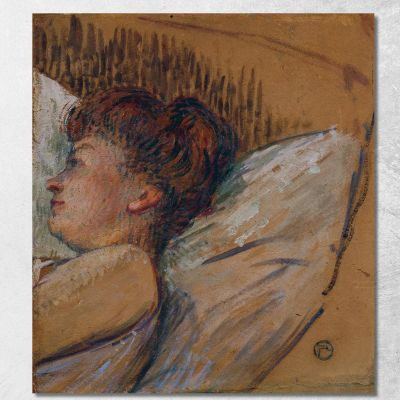 Woman In Bed Henri de Toulouse-Lautrec htl40 canvas print 