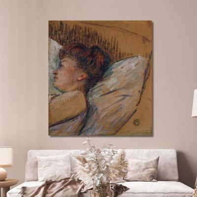 Woman In Bed Henri de Toulouse-Lautrec htl40 canvas print 