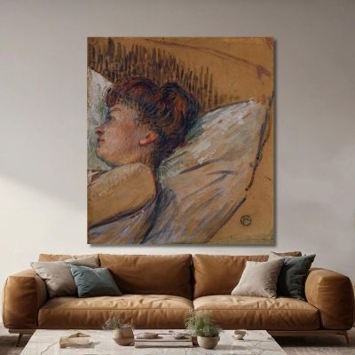 Woman In Bed Henri de Toulouse-Lautrec htl40 canvas print 
