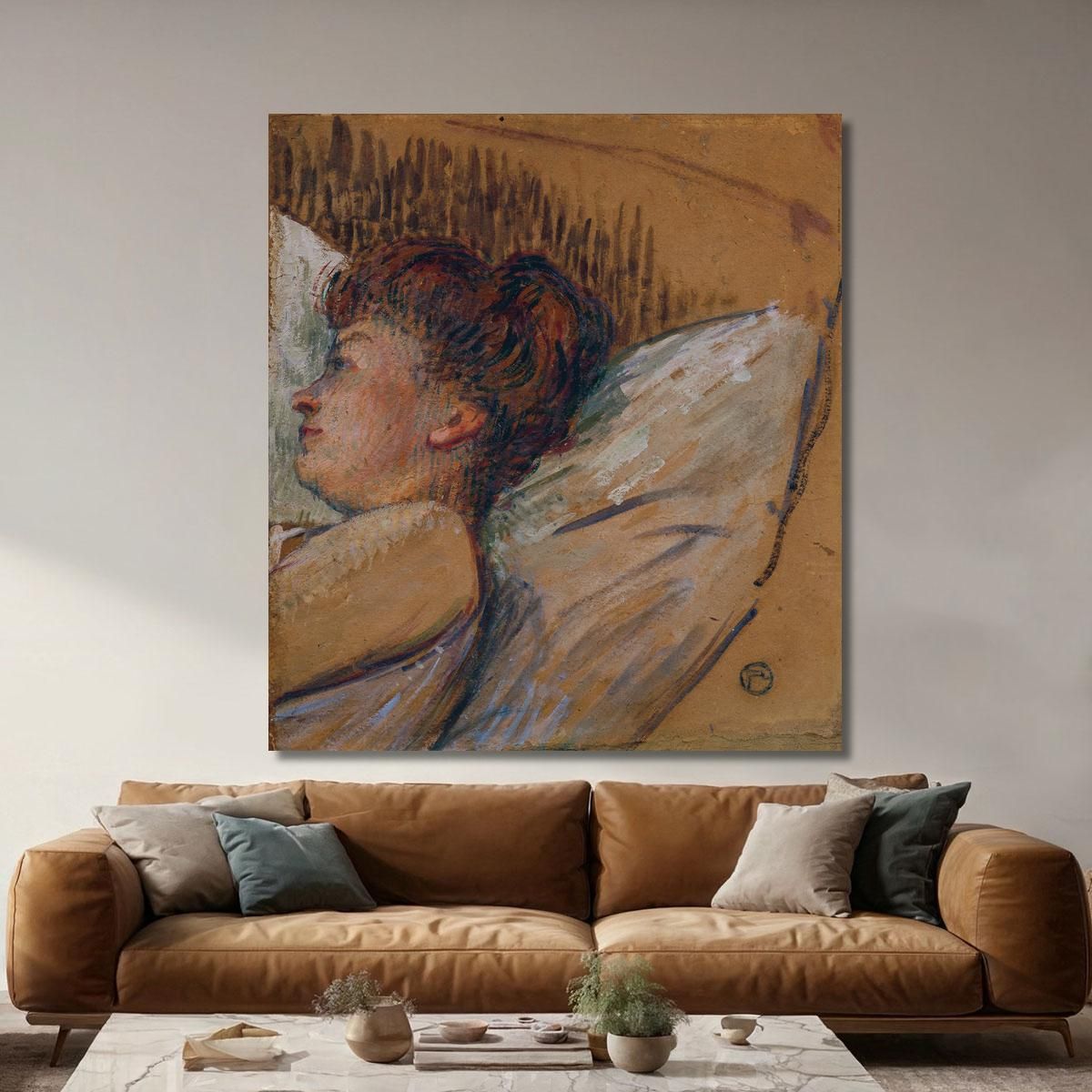 Woman In Bed Henri de Toulouse-Lautrec htl40 canvas print 