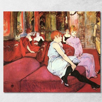 In The Salon Of Rue Des Moulins Henri de Toulouse-Lautrec htl45 canvas print 