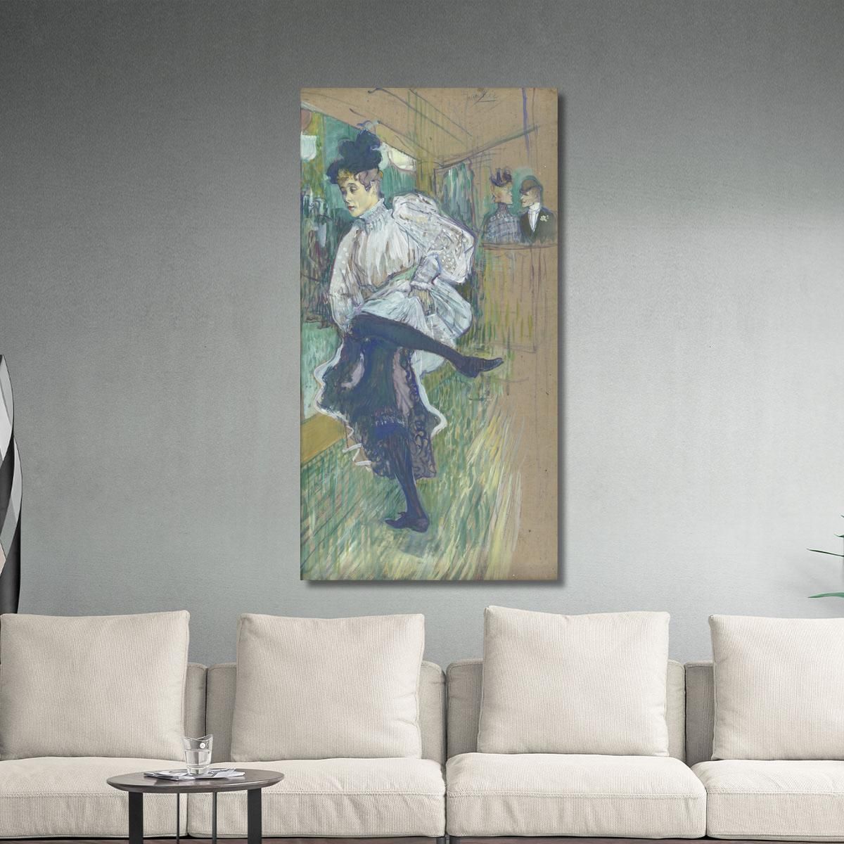 Jane Avril Dancing Henri de Toulouse-Lautrec htl48 canvas print 