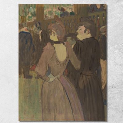 La Goulue And Her Sister Henri de Toulouse-Lautrec htl51 canvas print 