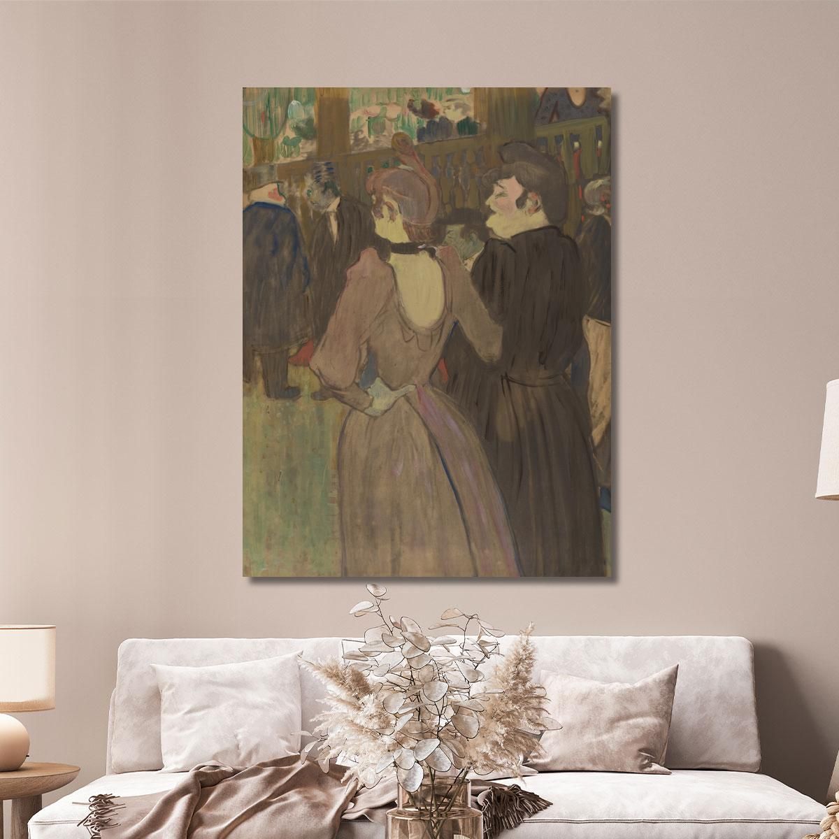 La Goulue And Her Sister Henri de Toulouse-Lautrec htl51 canvas print 