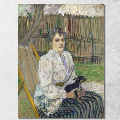 Lady With A Dog Henri de Toulouse-Lautrec htl56 canvas print 