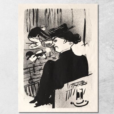 The Café-Concert - A Spectator Henri de Toulouse-Lautrec htl58 canvas print 